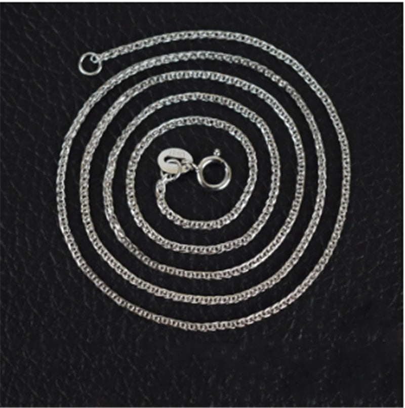 Chopin Chain Long Sweater Chain Bare Chain Woven Chain Silver Necklace