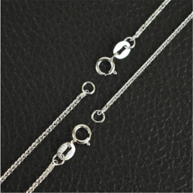 Chopin Chain Long Sweater Chain Bare Chain Woven Chain Silver Necklace