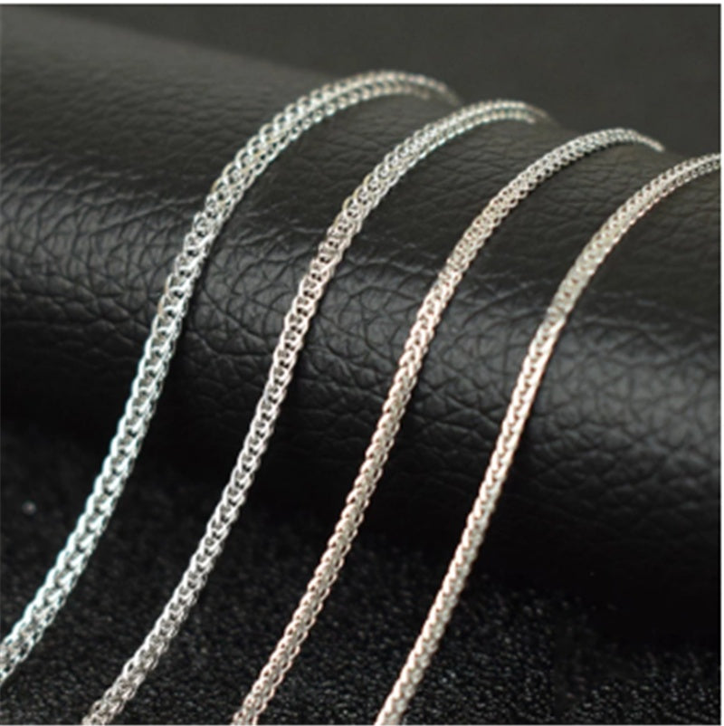Chopin Chain Long Sweater Chain Bare Chain Woven Chain Silver Necklace