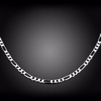Silver necklace 4MM three chain