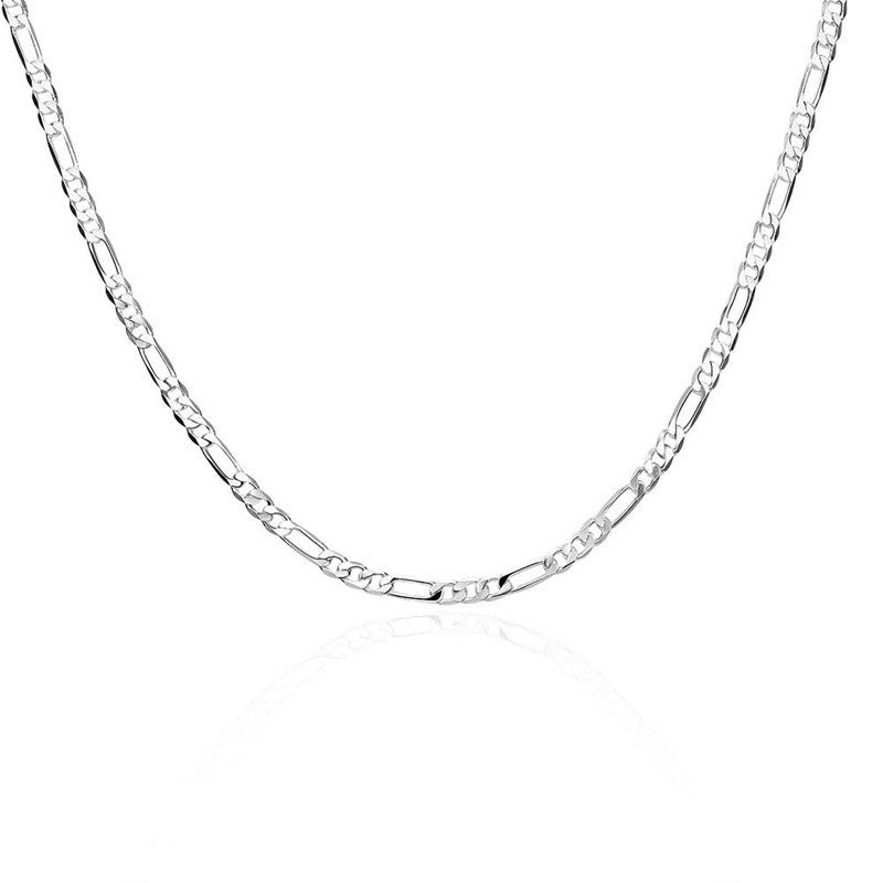 Silver necklace 4MM three chain