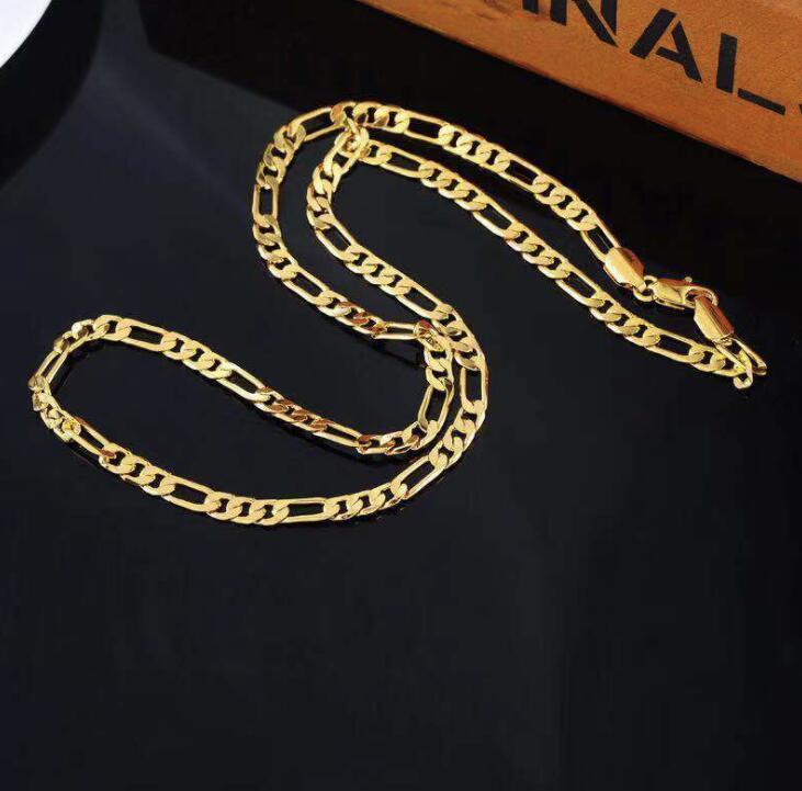 Silver necklace 4MM three chain