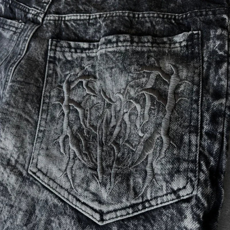 Y2K Embroidered Jeans