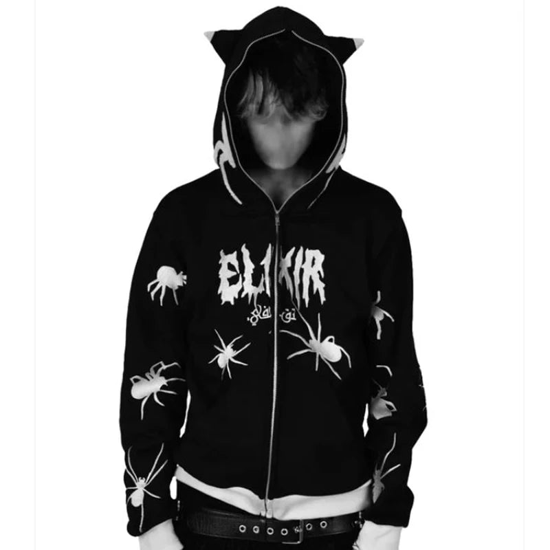 Brazil Letter Print Yellow Hoodie Women Y2k High Street Loose Sweatshirt Oversized Punk Pullover Fashion Harajuku Jacket Clothes