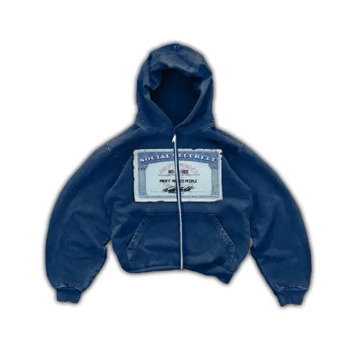 Y2k Fashion Hoodies New Harajuku Hip Hop PM Printing Long Sleeve Coats Loose zipper Hooded Retro Sweatshirt Men Women Streetwear