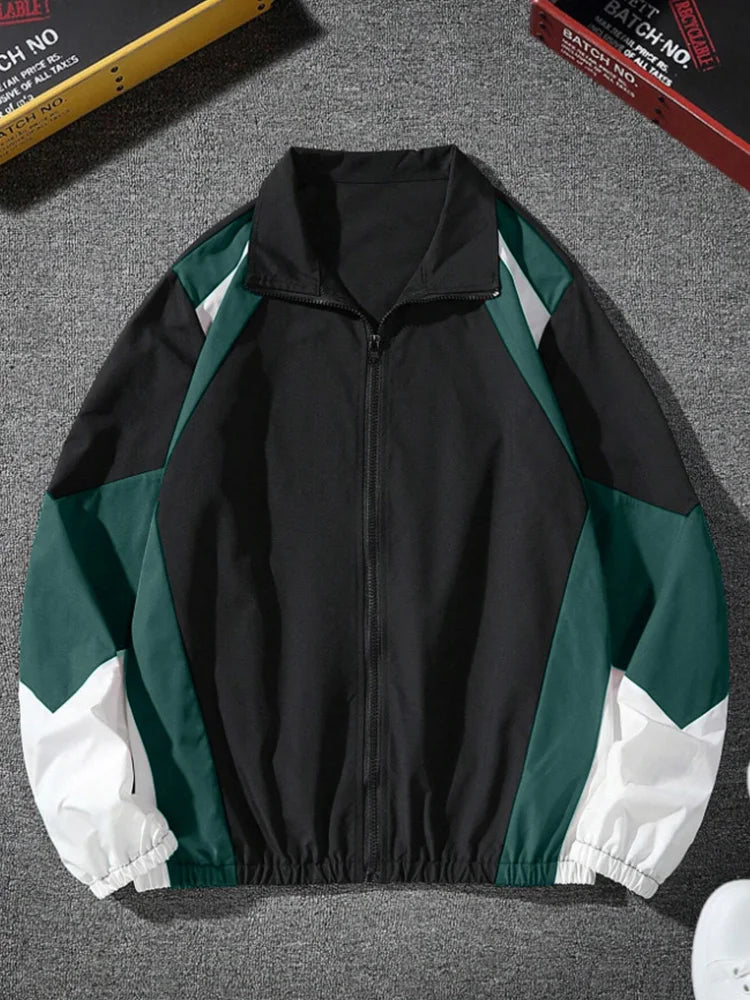 Men's color-blocked jacket, lightweight, casual, travel, windproof and wear-resistant, high-quality fabric, boyfriend gift