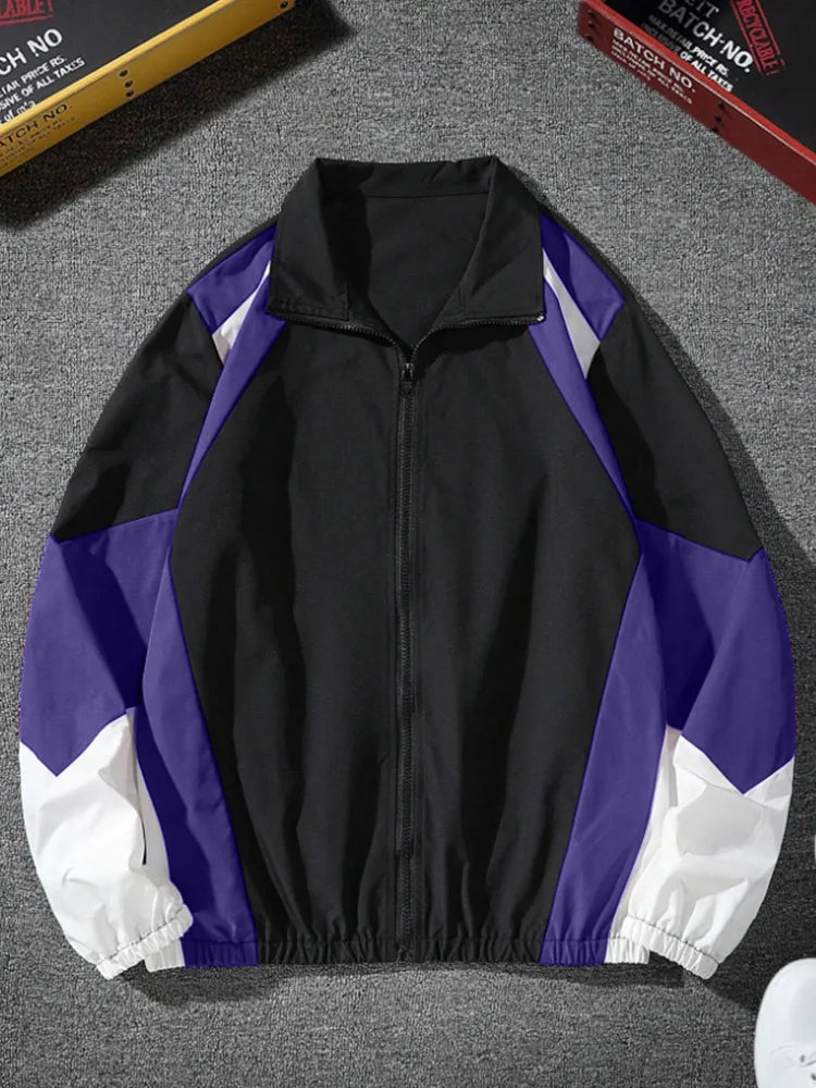 Men's color-blocked jacket, lightweight, casual, travel, windproof and wear-resistant, high-quality fabric, boyfriend gift
