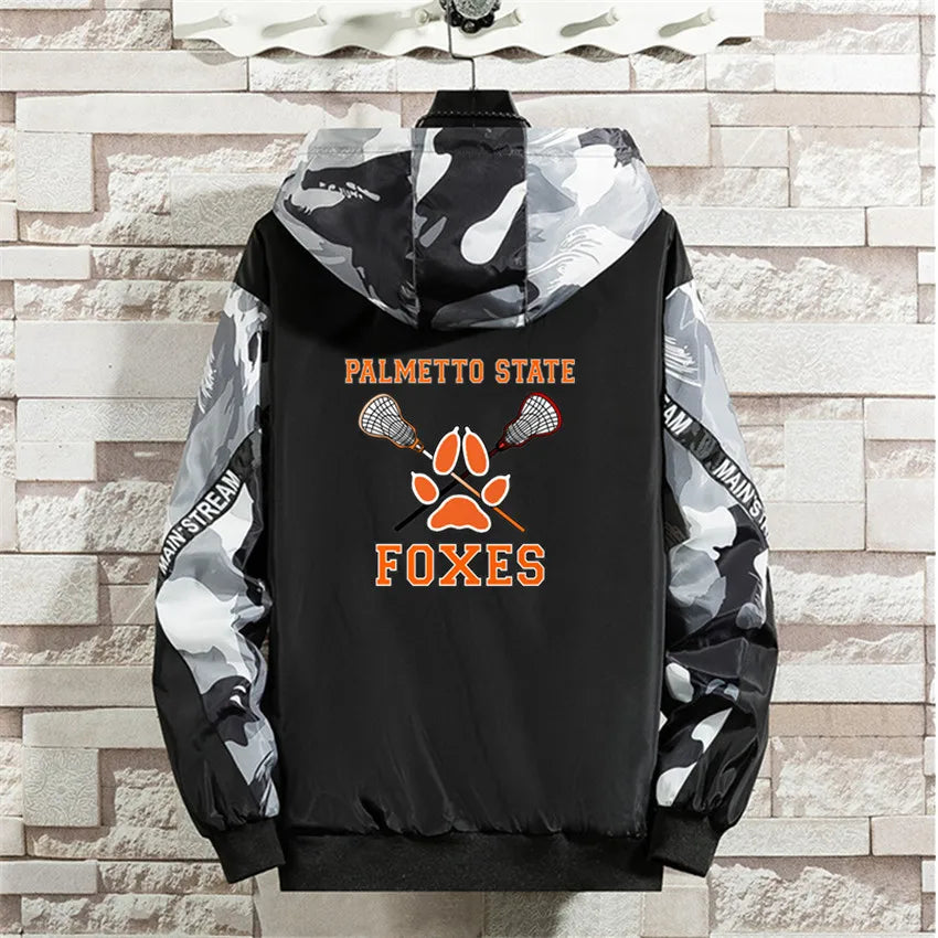 The Foxhole Court Palmetto State Foxes Jackets Men Women Windbreaker Patchwork Jacket Mens Loose Zipper Harajuku Male clothing