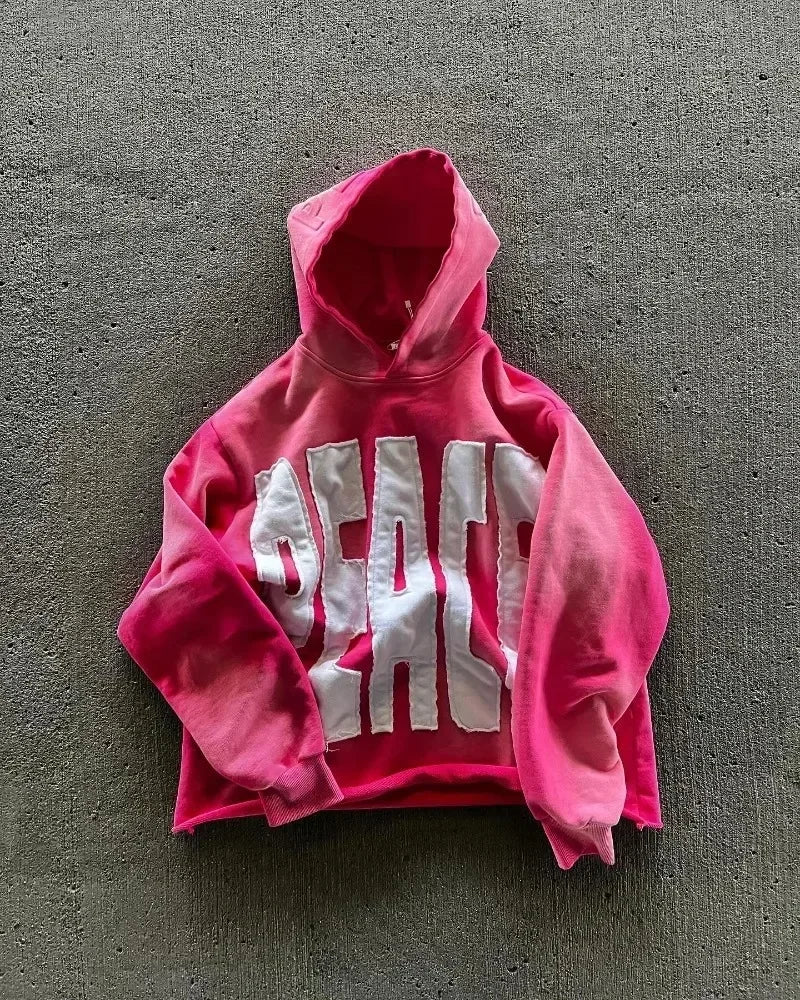 Y2k New Tops Harajuku Geometric Embroidery Splicing Gothic Youth Simple Daily Hoodies Women Sweatshirt Loose Pattern Casual Men