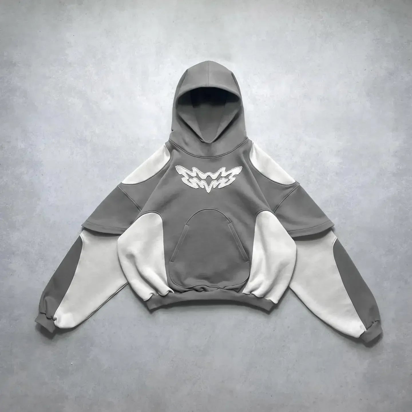 Y2k New Tops Harajuku Geometric Embroidery Splicing Gothic Youth Simple Daily Hoodies Women Sweatshirt Loose Pattern Casual Men