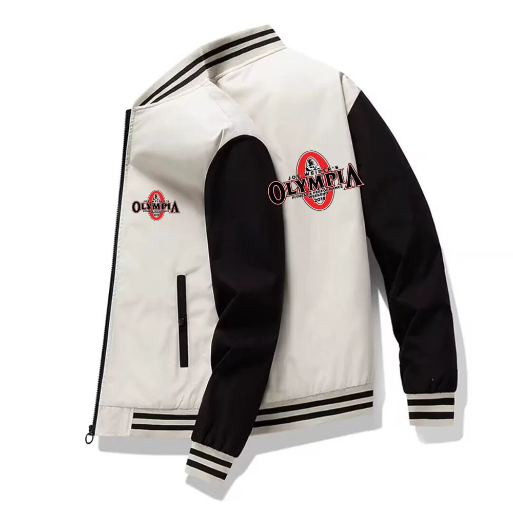 Men's Jackets OLYMPIA Gyms Harajuku Coats Slim Fit Unisex Bomber Jacket Men Baseball sports clothes Casual zipper Streetwear