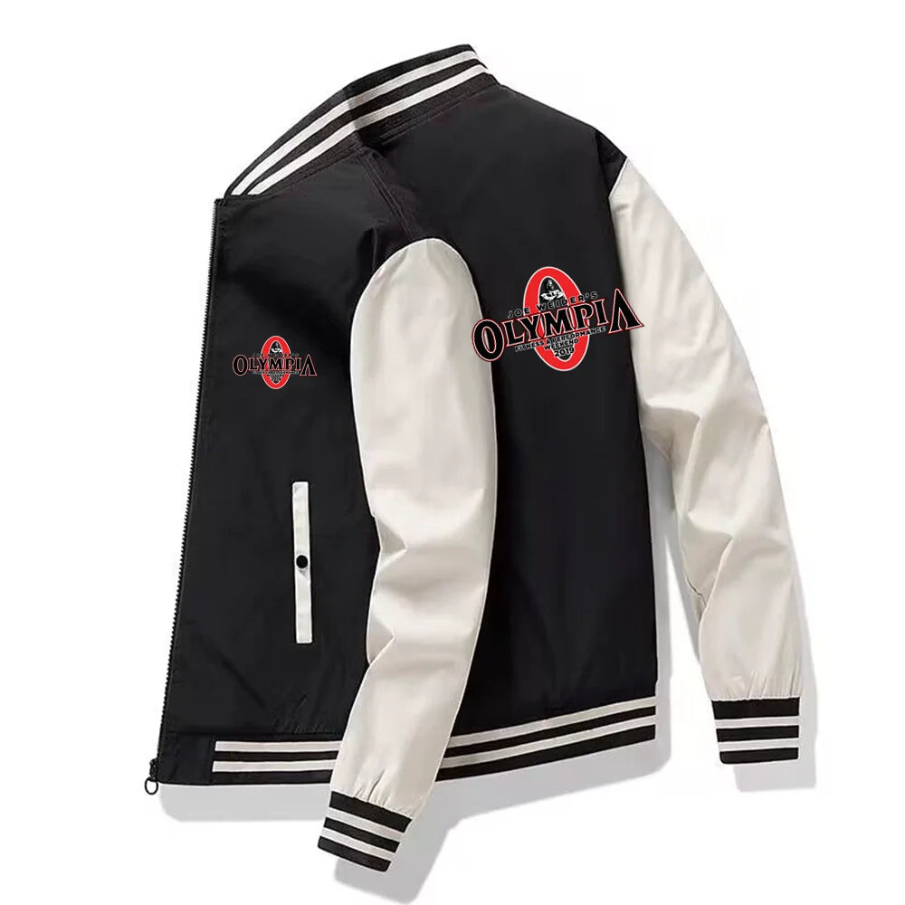 Men's Jackets OLYMPIA Gyms Harajuku Coats Slim Fit Unisex Bomber Jacket Men Baseball sports clothes Casual zipper Streetwear