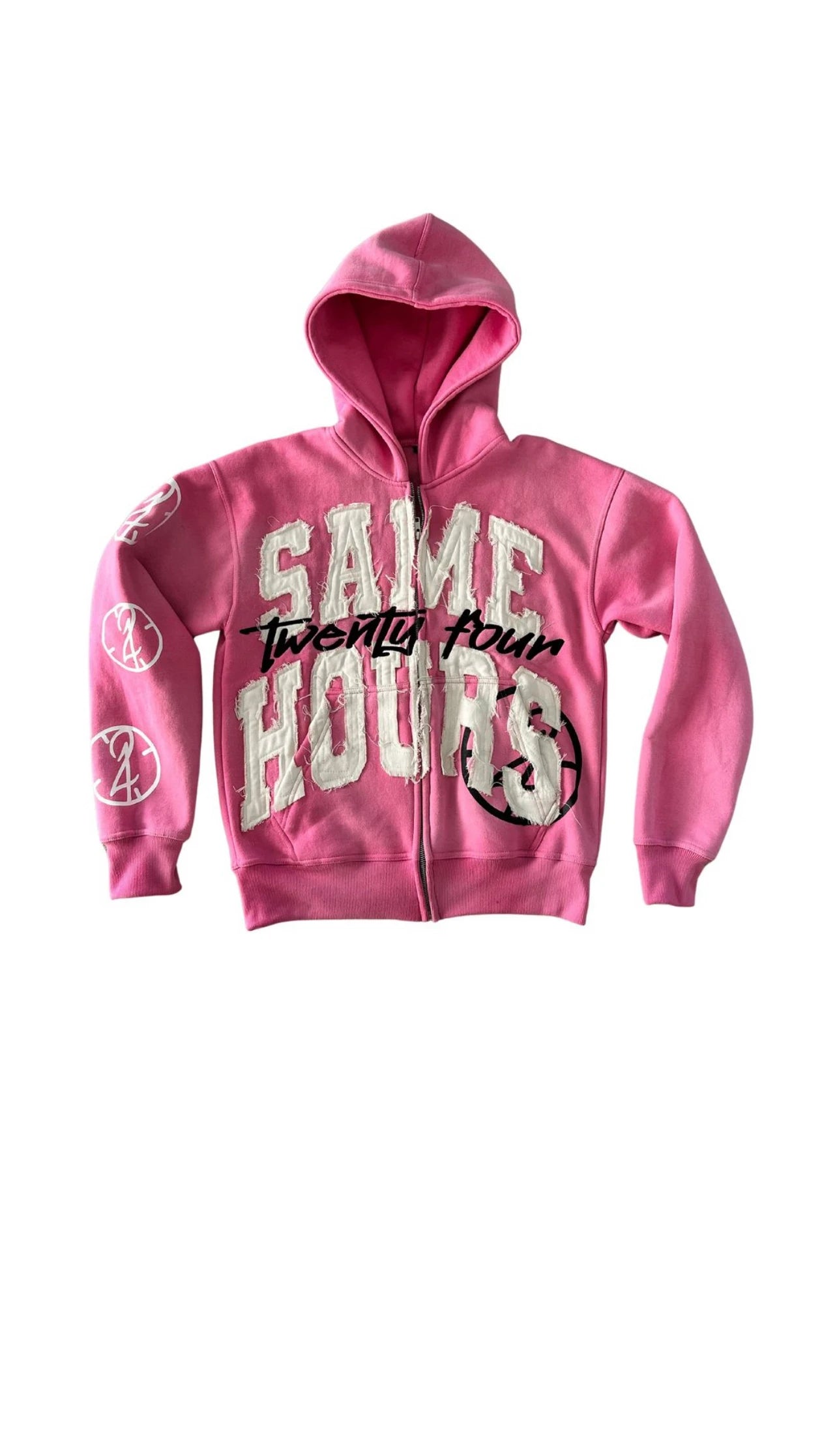 Hip-hop Trendy Streetwear Y2K Harajuku American Retro Letter Print Zipper Hoodie Men's Punk Casual Colorful Oversized Sweatshirt