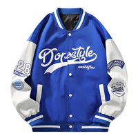 M-4XL 2024Spring and Autumn New Men's Jacket Letter Printed Color Blocked Student Coat Casual Loose Baseball Jacket