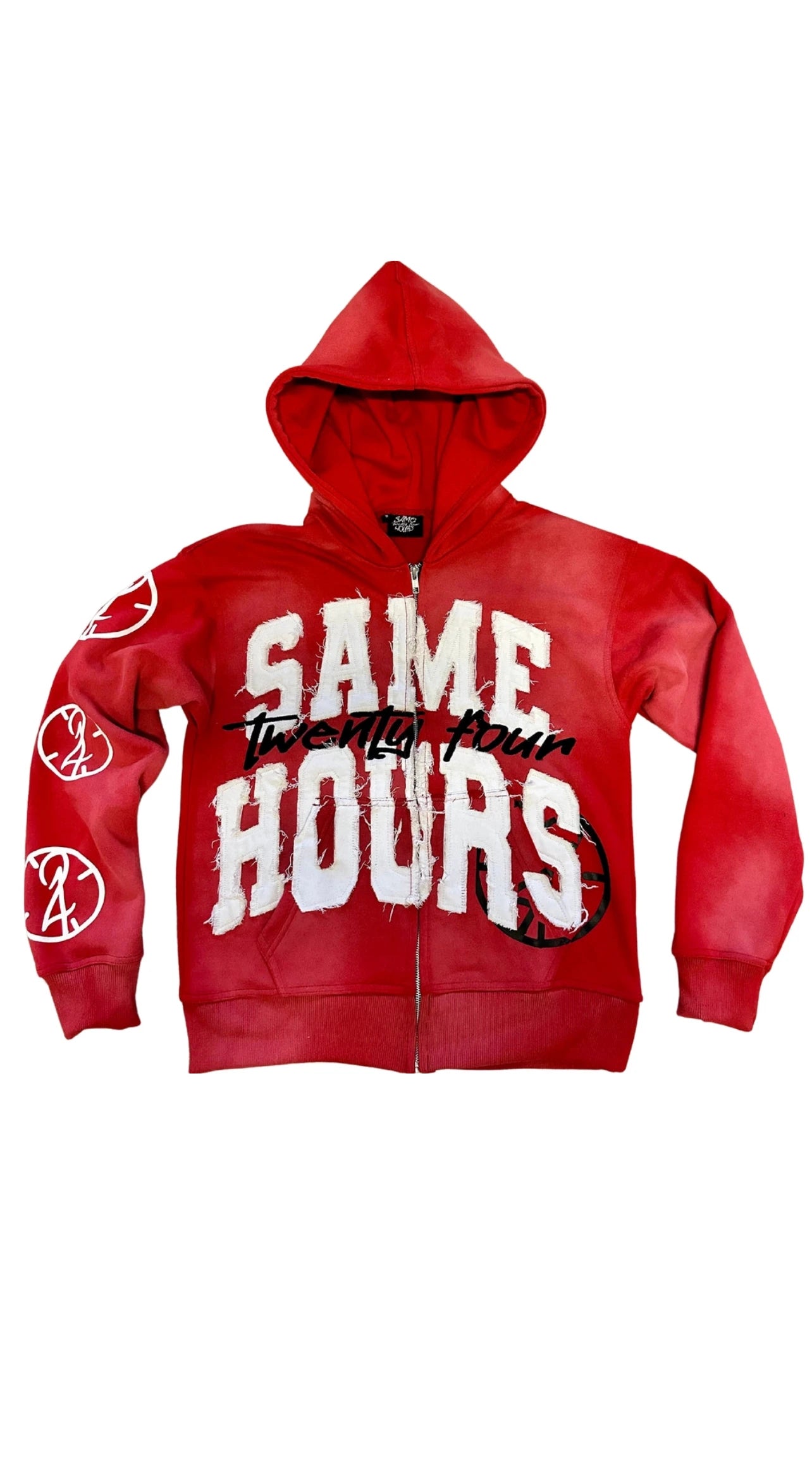 Hip-hop Trendy Streetwear Y2K Harajuku American Retro Letter Print Zipper Hoodie Men's Punk Casual Colorful Oversized Sweatshirt
