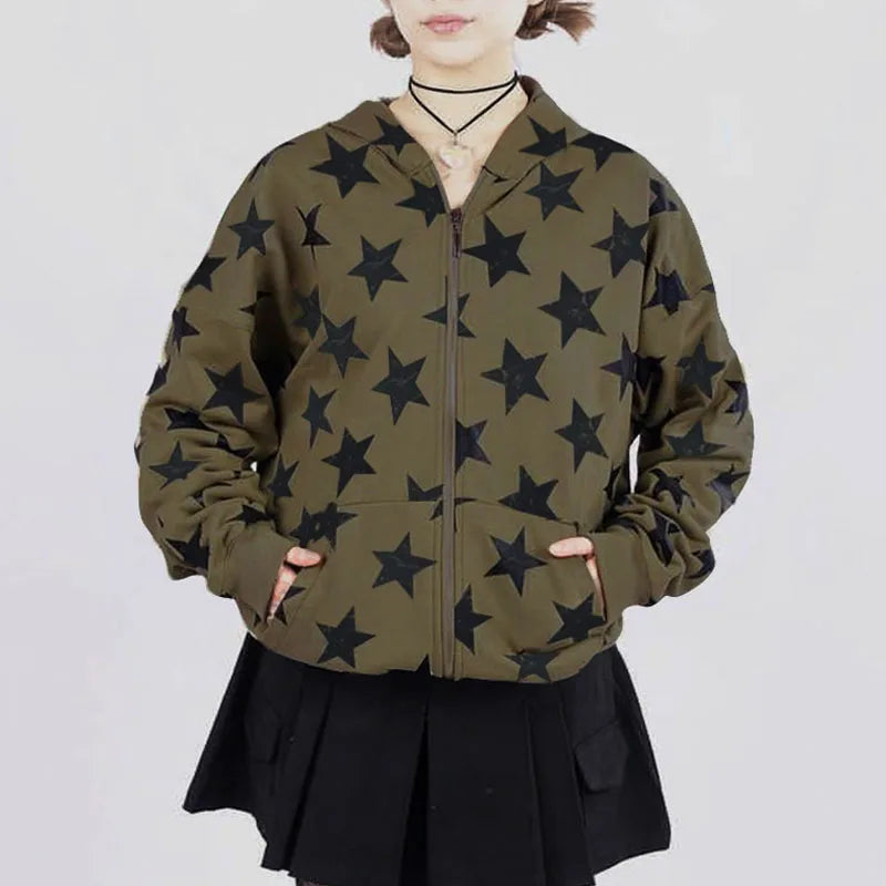 Brazil Letter Print Yellow Hoodie Women Y2k High Street Loose Sweatshirt Oversized Punk Pullover Fashion Harajuku Jacket Clothes