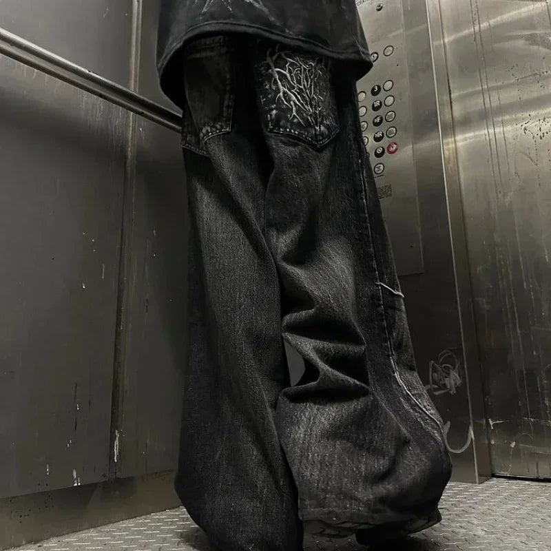 Y2K Embroidered Jeans