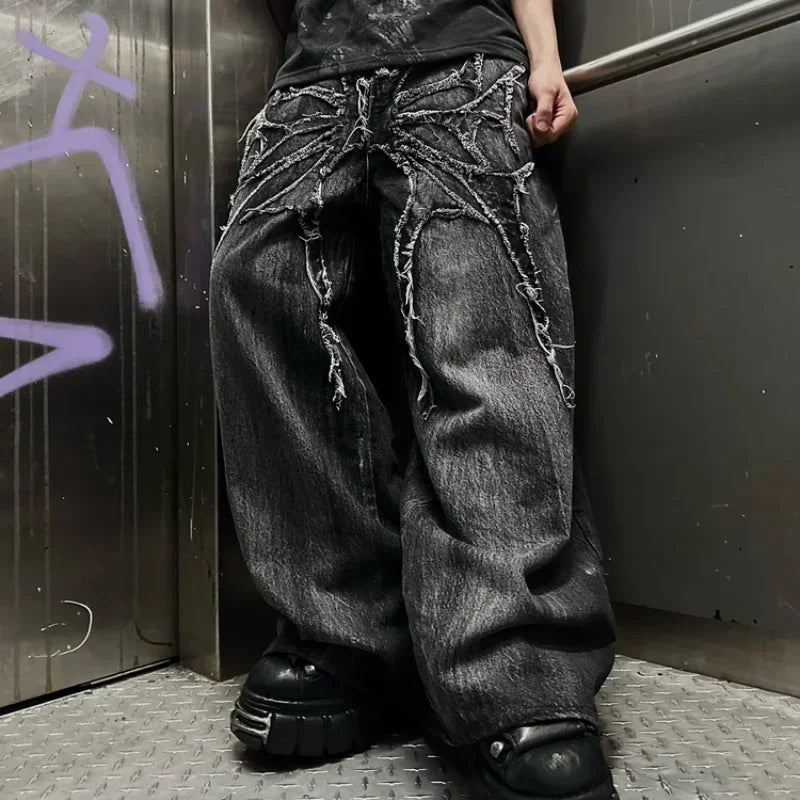 Y2K Embroidered Jeans