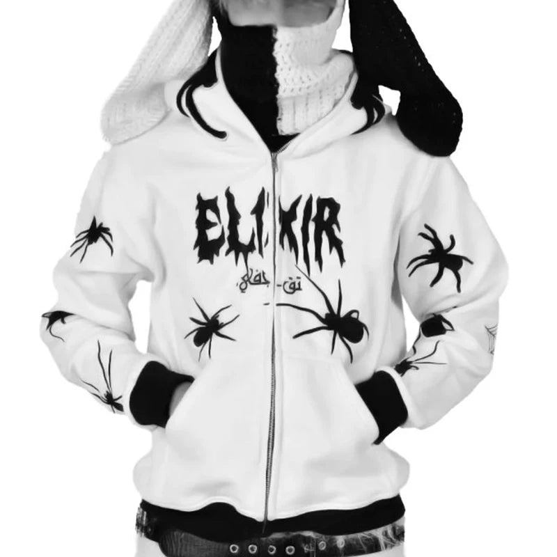 Brazil Letter Print Yellow Hoodie Women Y2k High Street Loose Sweatshirt Oversized Punk Pullover Fashion Harajuku Jacket Clothes