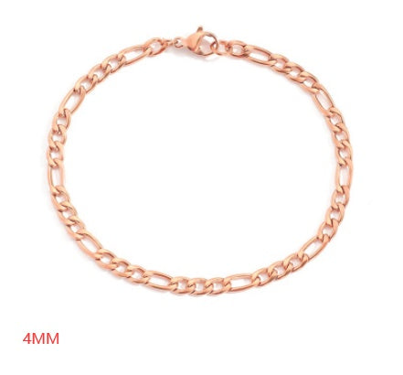 Silver necklace 4MM three chain