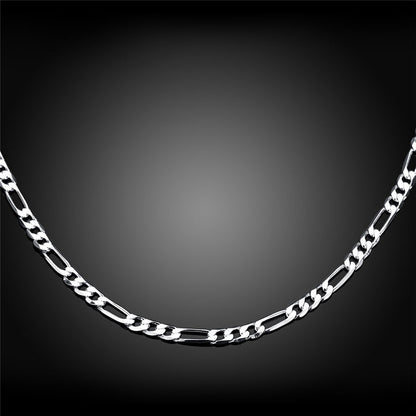 Silver necklace 4MM three chain