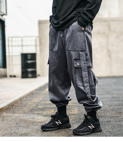 Overalls Men's Loose Carrot Trousers Jeans Casual