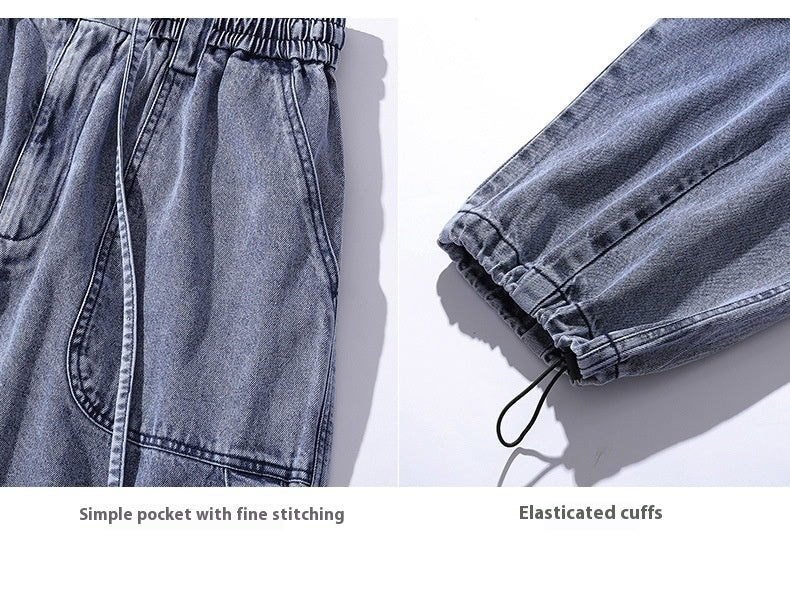 Overalls Men's Loose Carrot Trousers Jeans Casual