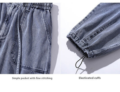 Overalls Men's Loose Carrot Trousers Jeans Casual