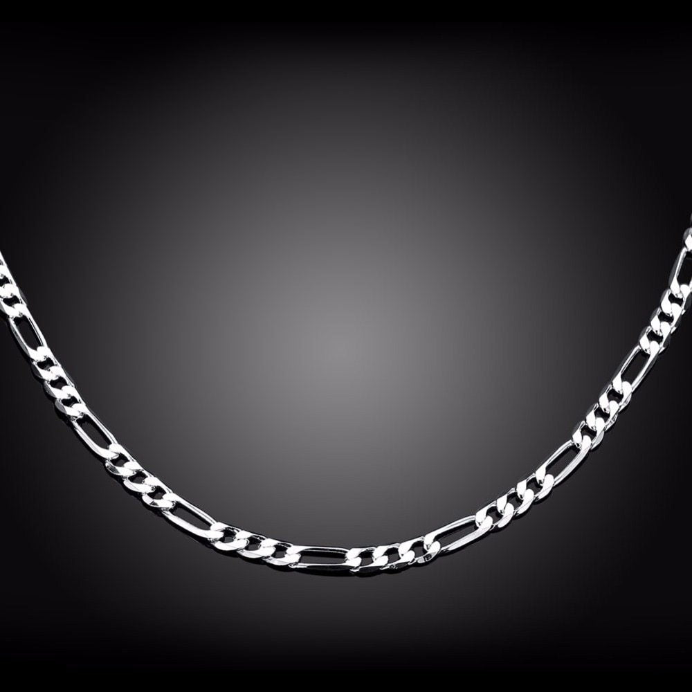 Silver necklace 4MM three chain