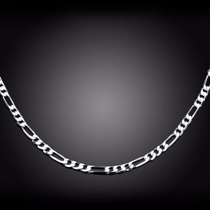 Silver necklace 4MM three chain