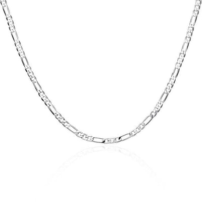 Silver necklace 4MM three chain