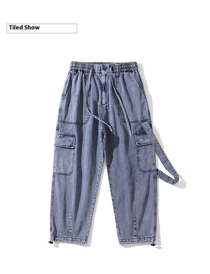 Overalls Men's Loose Carrot Trousers Jeans Casual