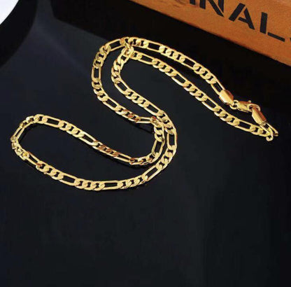 Silver necklace 4MM three chain