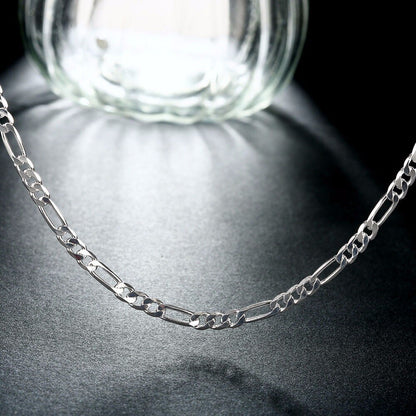 Silver necklace 4MM three chain