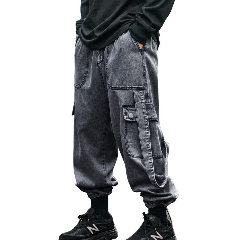Overalls Men's Loose Carrot Trousers Jeans Casual