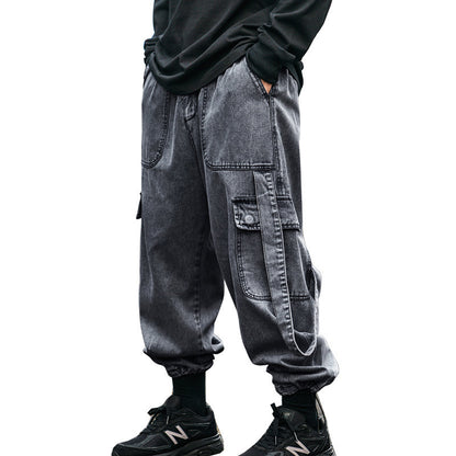 Overalls Men's Loose Carrot Trousers Jeans Casual