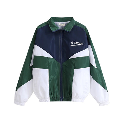 Spring Fall Varsity Jacket Men Patchwork Embroidery Bomber Jacket Casual Street Loose Zipper Coat Women Couple College Jackets
