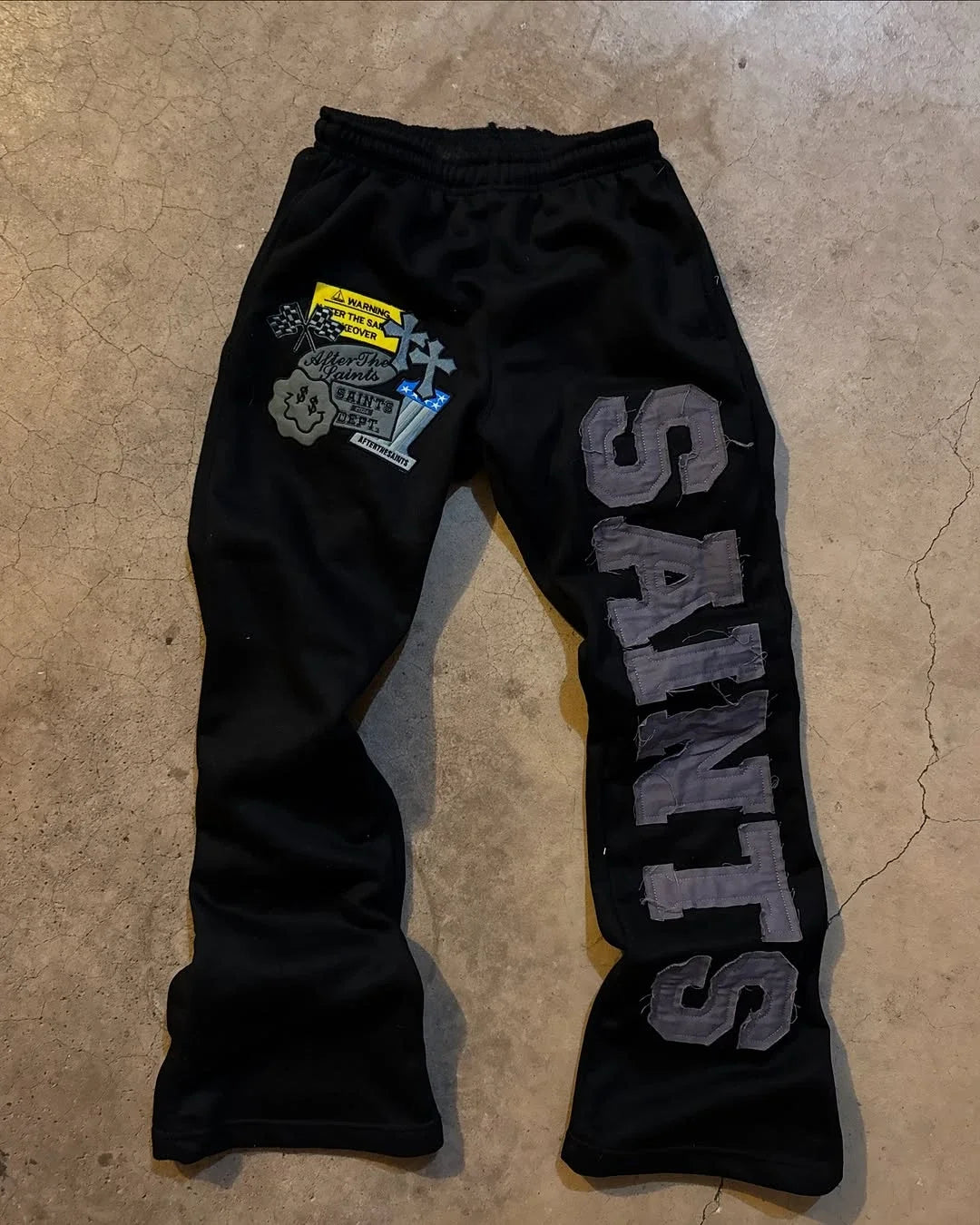 American Retro Letter Embroidered Sweatpants Women Men's 2025 New Jogging Casual Pants Goth Hip-hop Fashion Casual Straight Pant