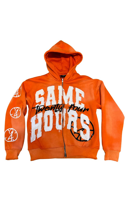 Hip-hop Trendy Streetwear Y2K Harajuku American Retro Letter Print Zipper Hoodie Men's Punk Casual Colorful Oversized Sweatshirt