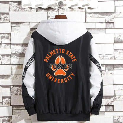 The Foxhole Court Palmetto State Foxes Jackets Men Women Windbreaker Patchwork Jacket Mens Loose Zipper Harajuku Male clothing