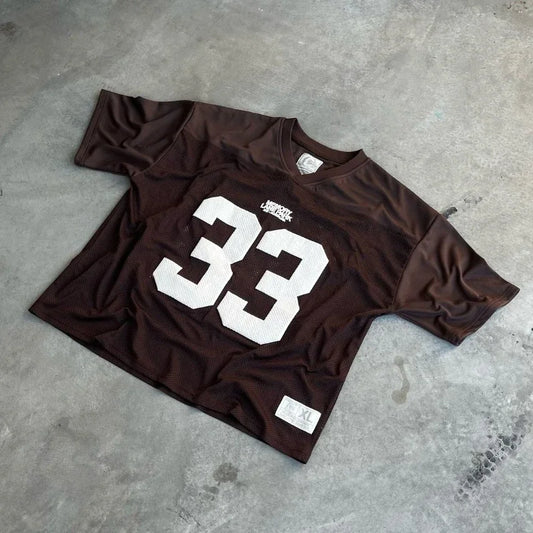 Y2K Mesh T Shirt Retro Numeral Foam Printing Streetwear Men Women Harajuku Casual Oversized Nylon Breathable Unisex Short Sleeve